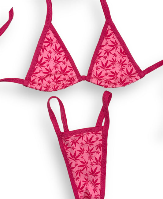 Pink Weed - Regular Thong Set