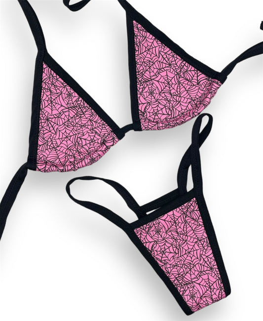Pink Webs - Regular Thong Set