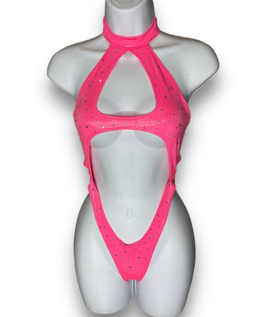 Basics Bling Lilith Bodysuit - Candy Pink