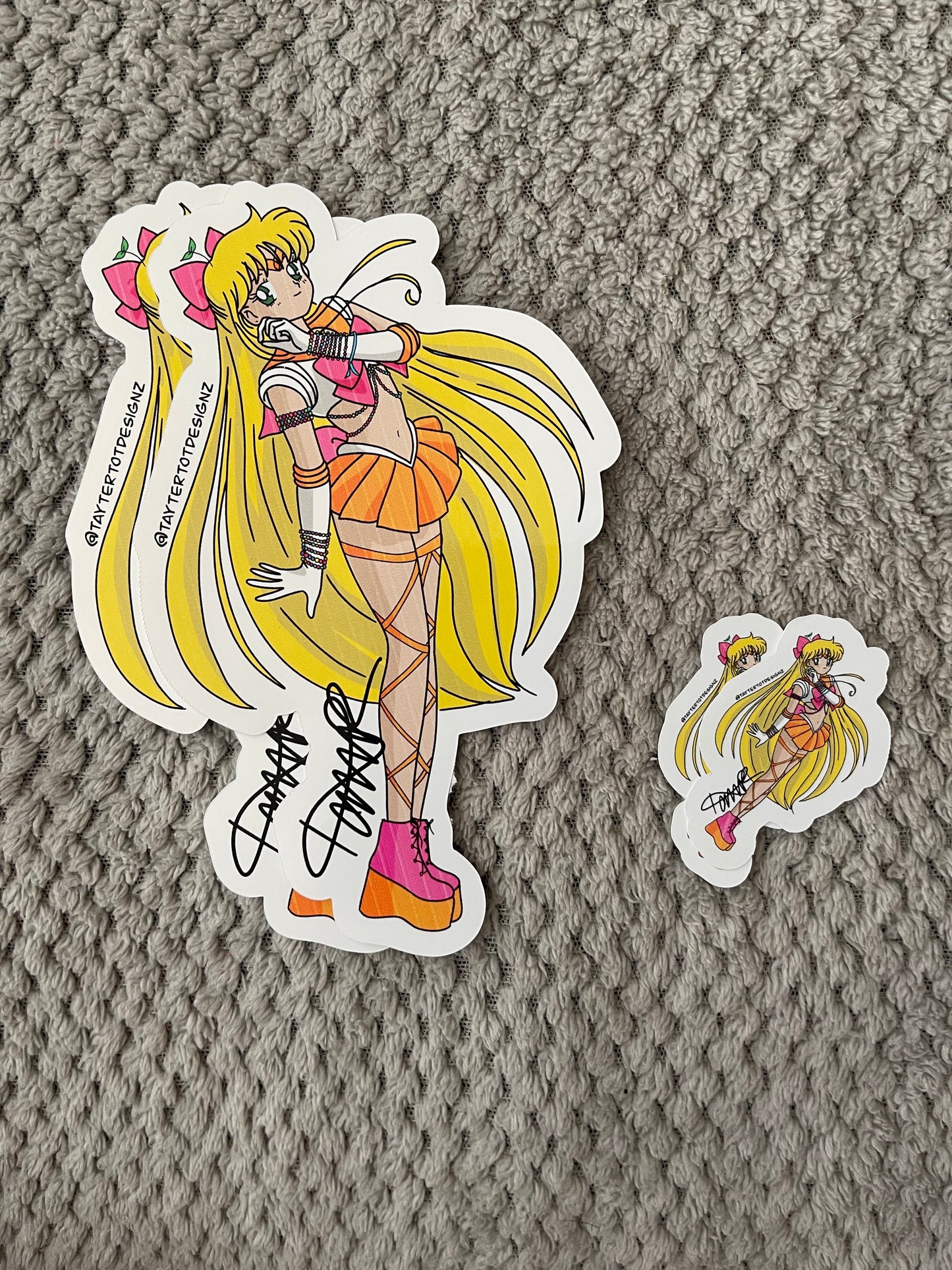 RaverMoon Sticker - Orange Kandi Girl