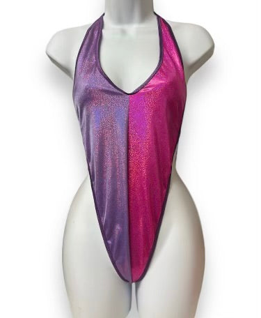 Splitsy Paige Bodysuit  (Pink/Purple)