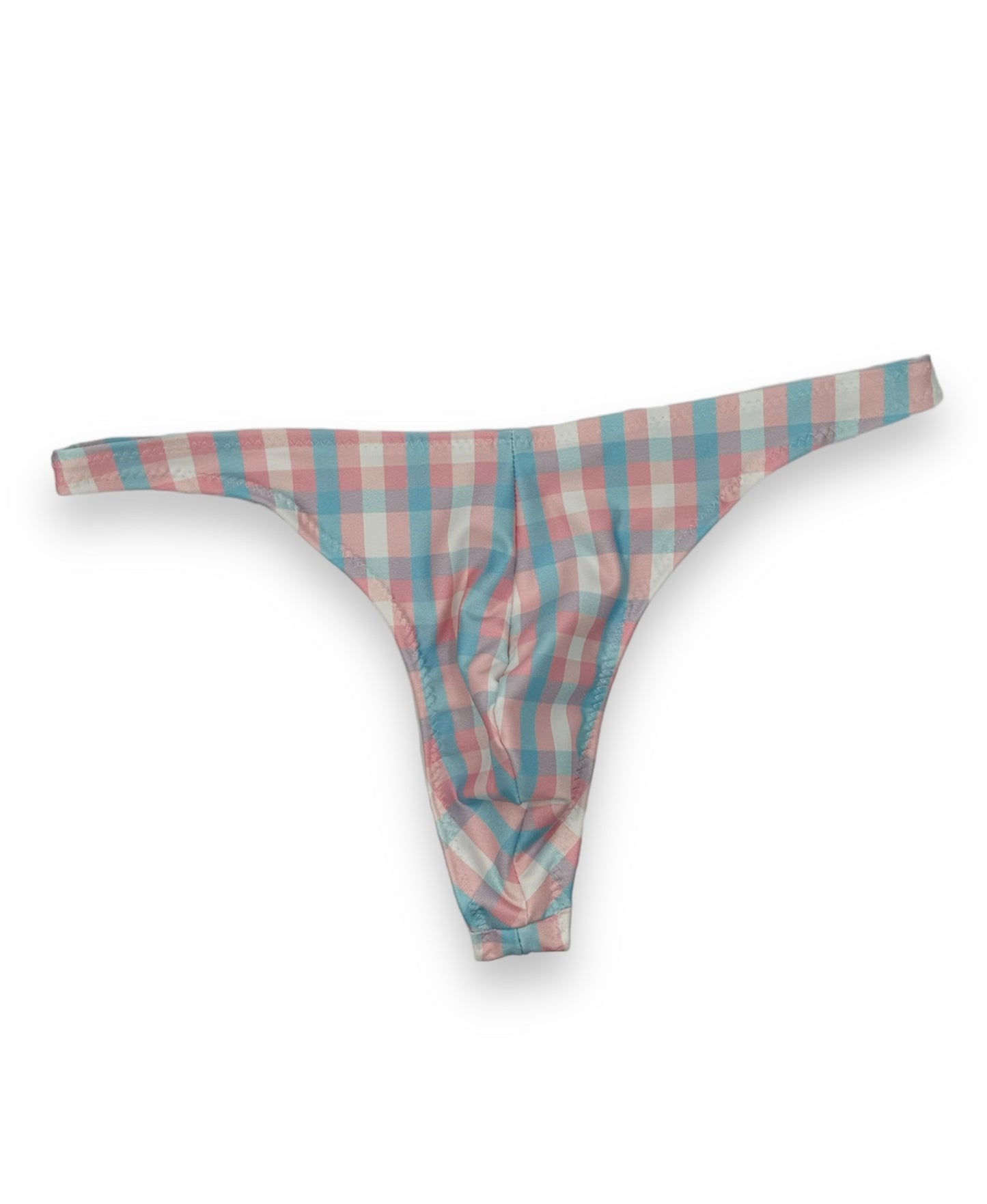 Trans Pride Plaid 🏳️‍⚧️  - Sausage Friendly Thong